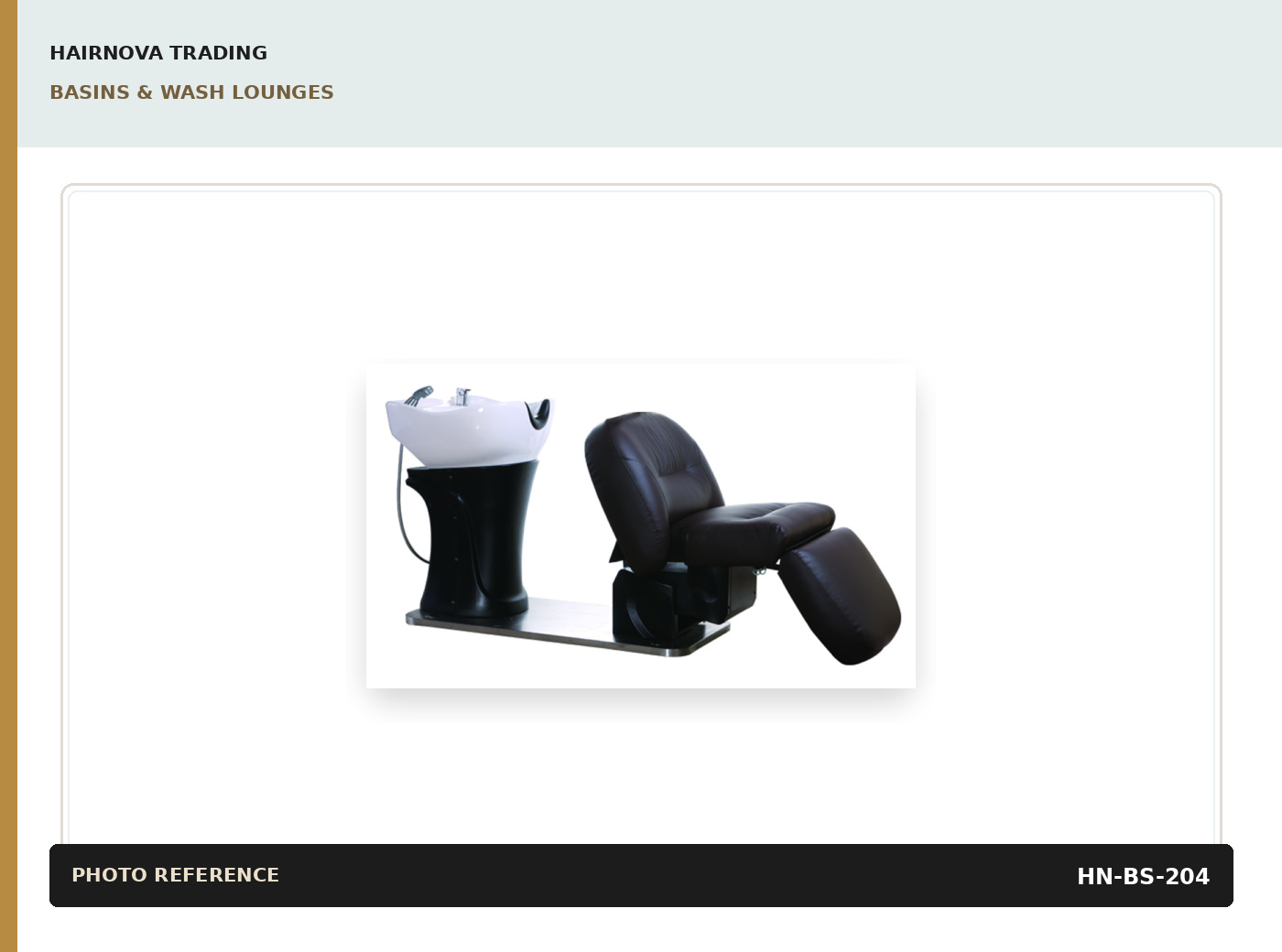 Backwash Basin Unit — Black Finish catalogue product image