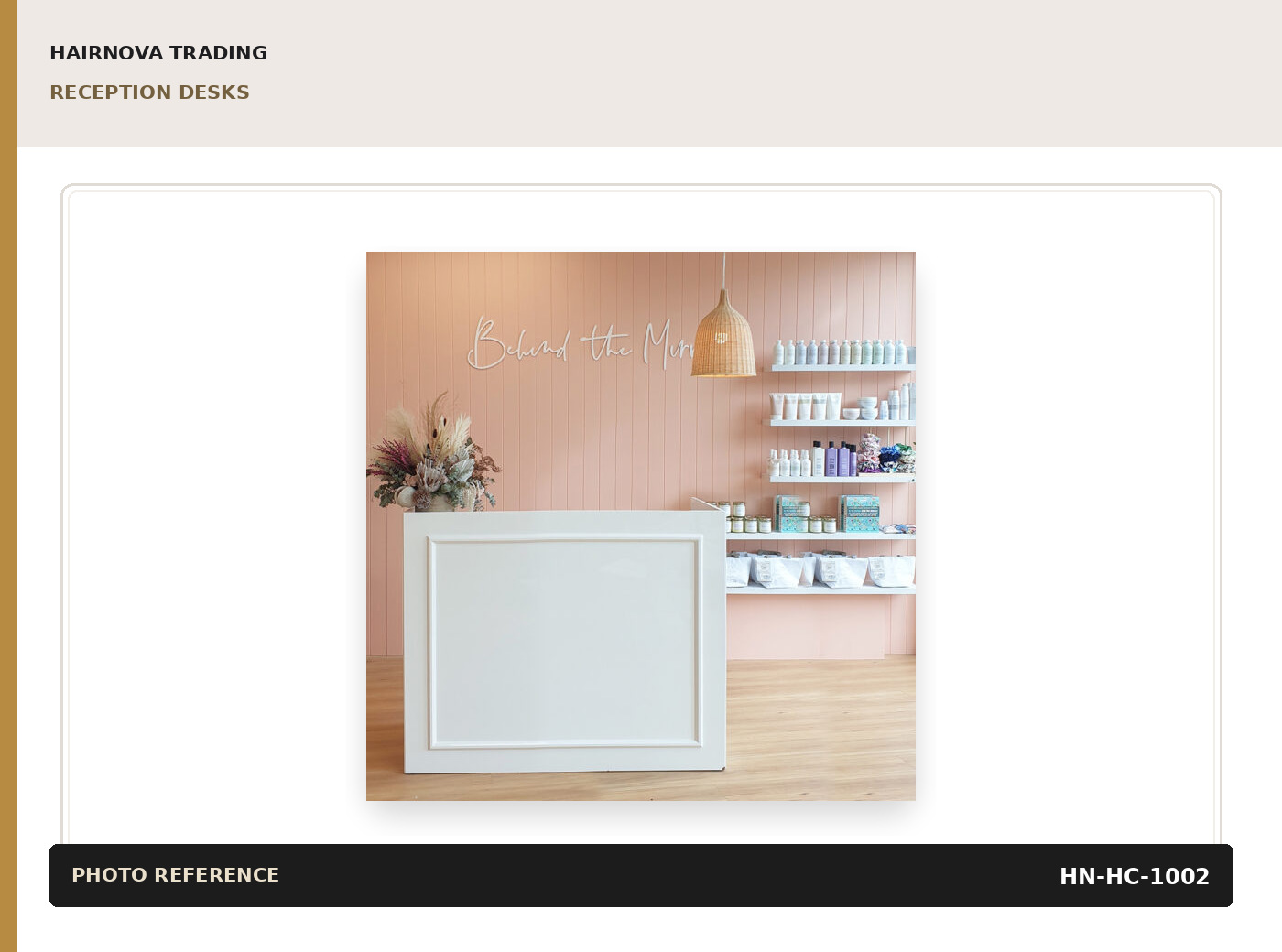 Ribbed Reception Desk — Light Finish catalogue product image