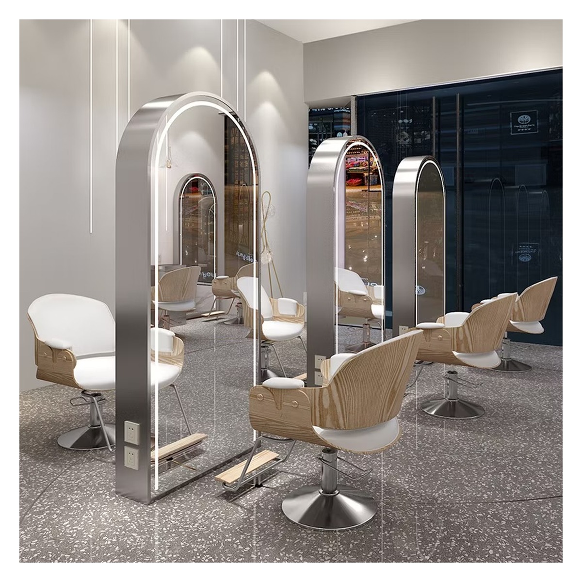 LED Arch Mirror — Double Station catalogue product image